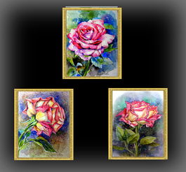 典雅綻放 歐美風玫瑰無框油畫裝飾畫設計素材與應用指南