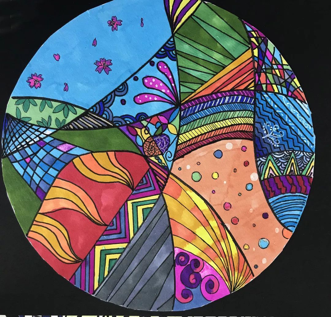 線的韻律 進修實驗學校初一年級美術作品展中的圖案設計之美